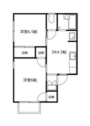 コーポラスＤ棟の物件間取画像